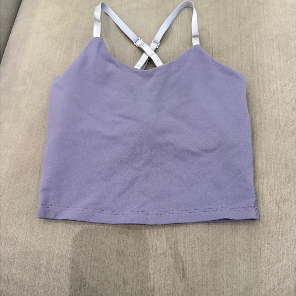 Beyond Yoga Purple tank top with cross-back Straps